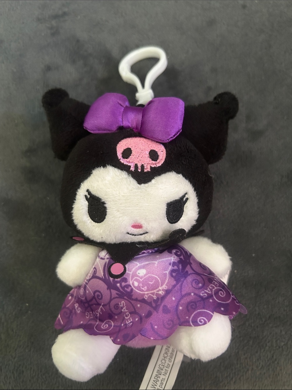 Sanrio ABC Store Hello Kitty & Friends Kuromi Las Vegas Purple Bag Charm Keyring